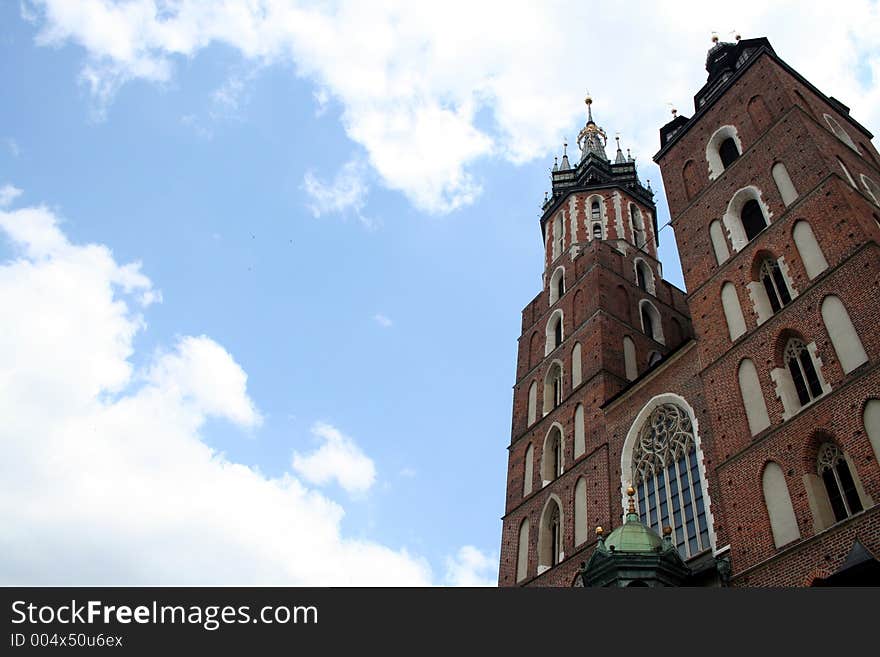 Mariacki church with copyspace