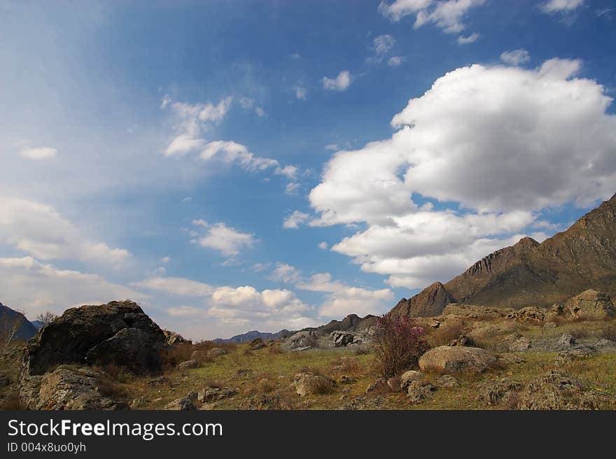 Clouds In The Sky. Altay, Russia.