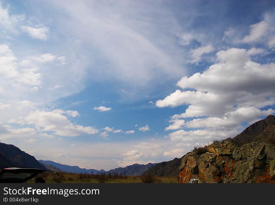 Clouds In The Sky. Altay, Russia.