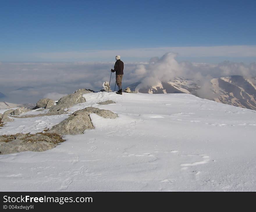 For summit mountain Oshten in Caucasus. For summit mountain Oshten in Caucasus