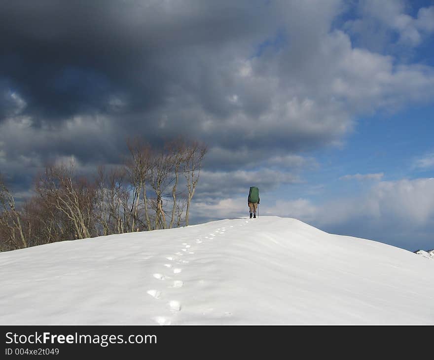 Mountaineering on the spring