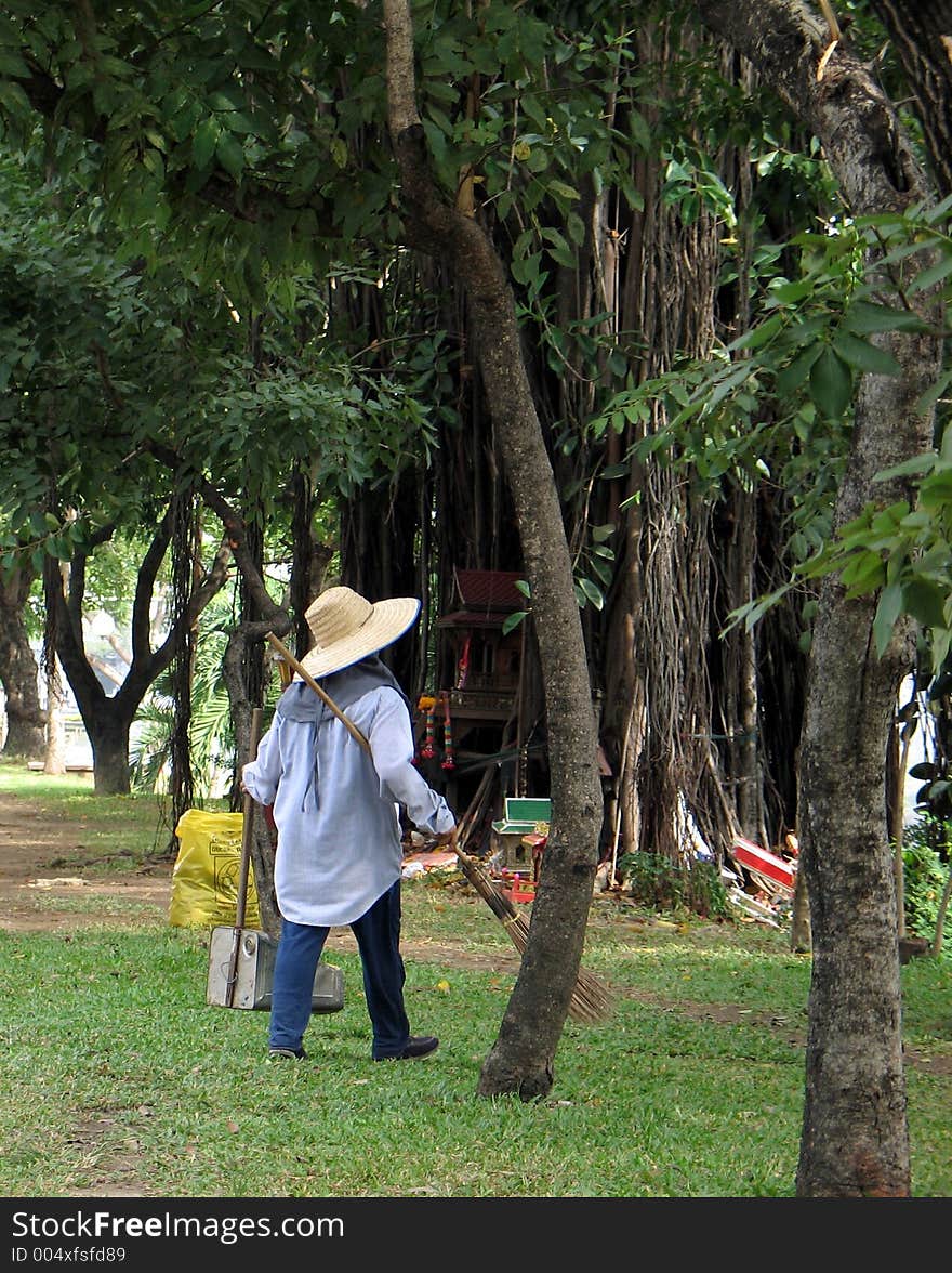 A woman working hard in Chiang Mai, Thailand. A woman working hard in Chiang Mai, Thailand