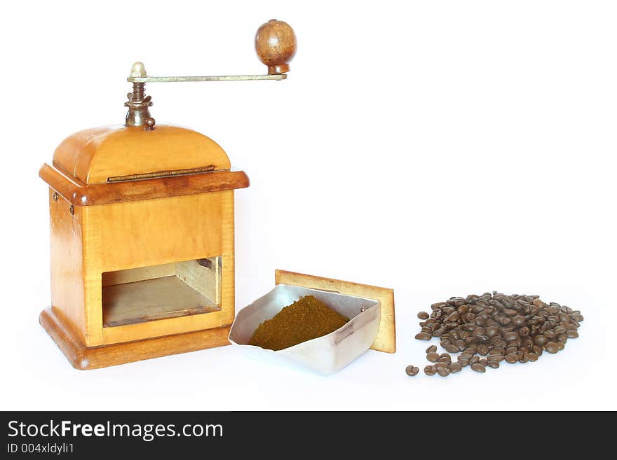 Antiquity coffee machine with Beans