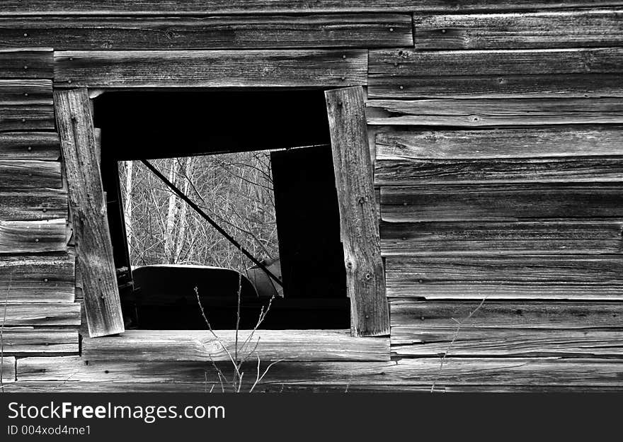 Skewed windows from an old shack. Skewed windows from an old shack.