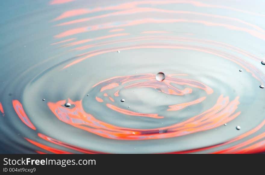 Water drop and ripples splash. Water drop and ripples splash