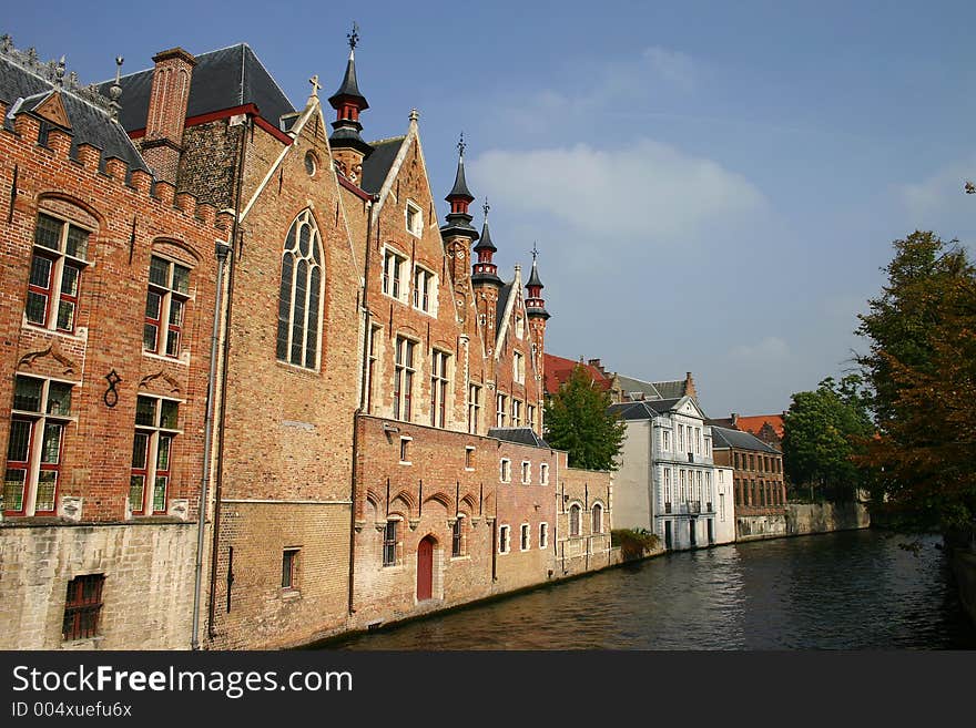 Buildings along canal