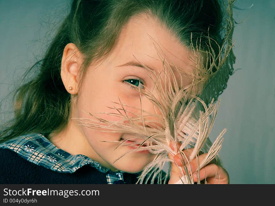 Feather And Girl