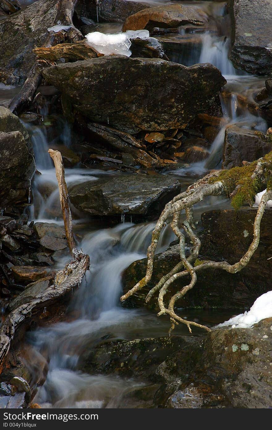 Stream with ice and snow. Great Smoky Mountains National Park. Stream with ice and snow. Great Smoky Mountains National Park