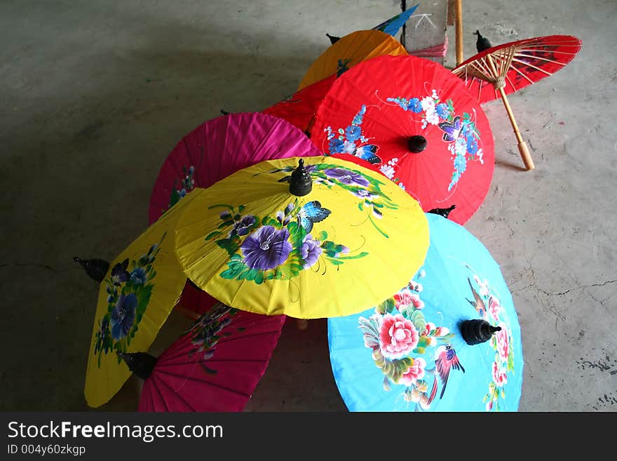 Decorative umbrellas, in Thailand