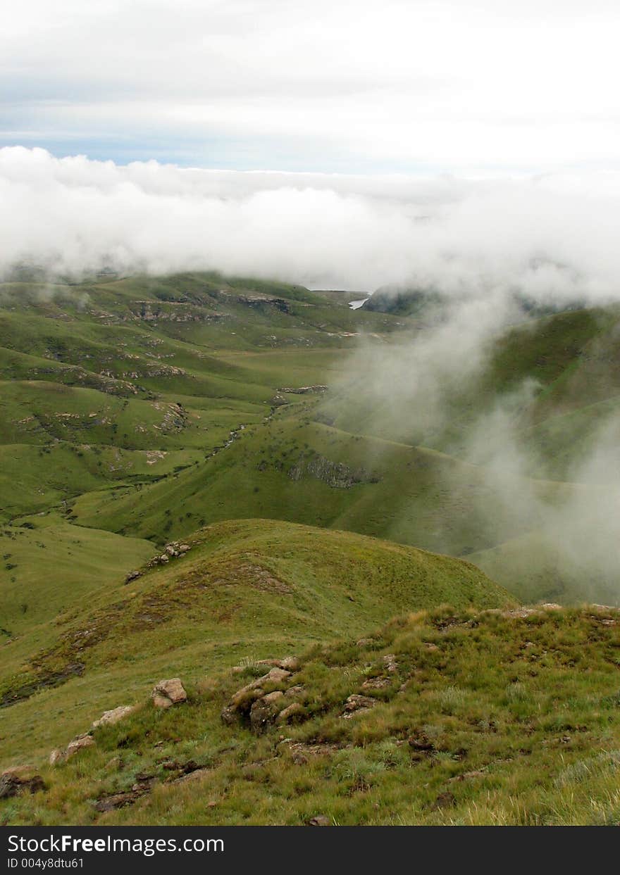 A lovely valley with soft cloud cover. A lovely valley with soft cloud cover.