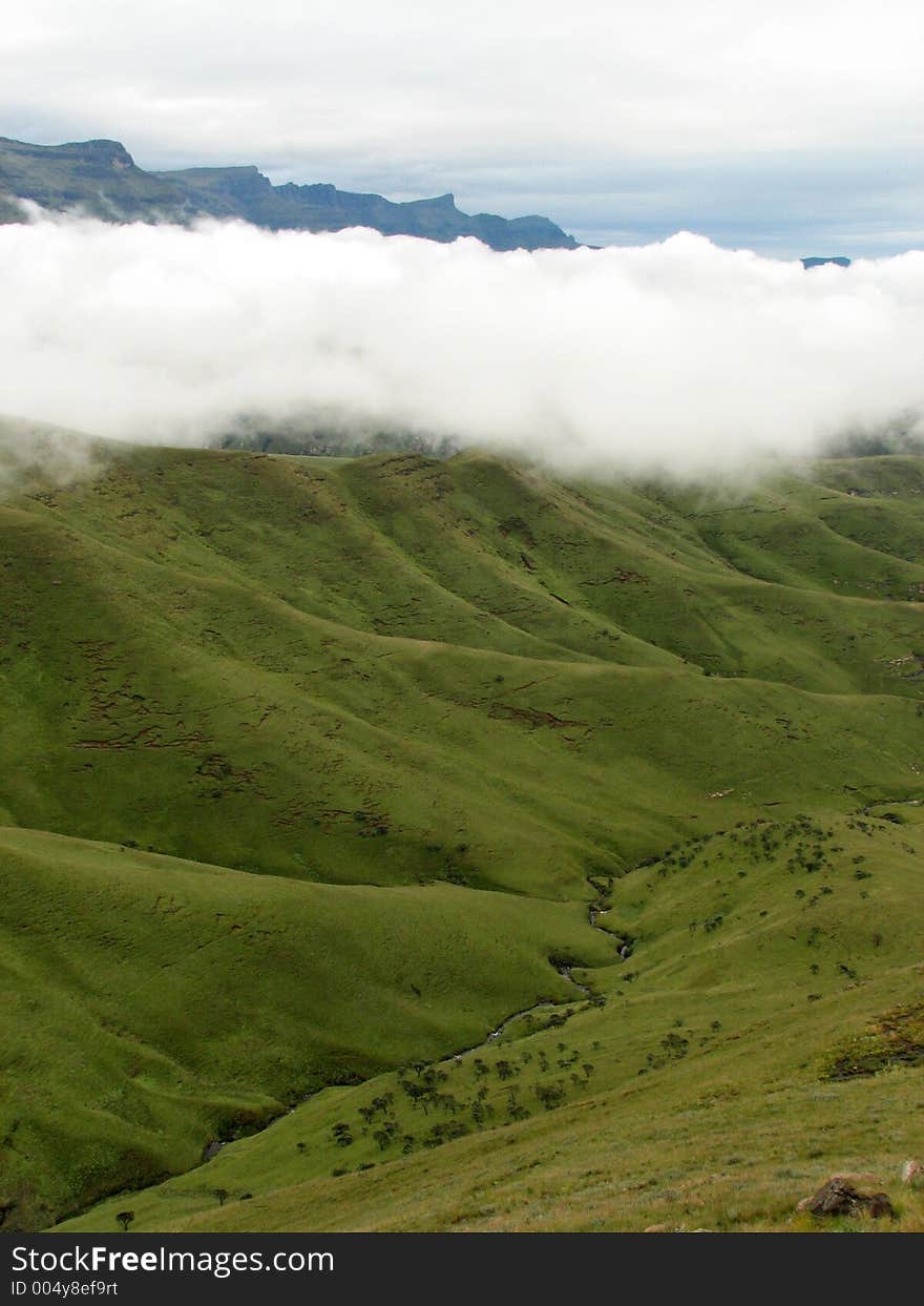 A lovely valley with soft cloud cover. A lovely valley with soft cloud cover.