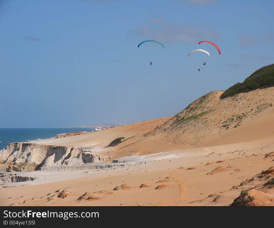 White dunes fly