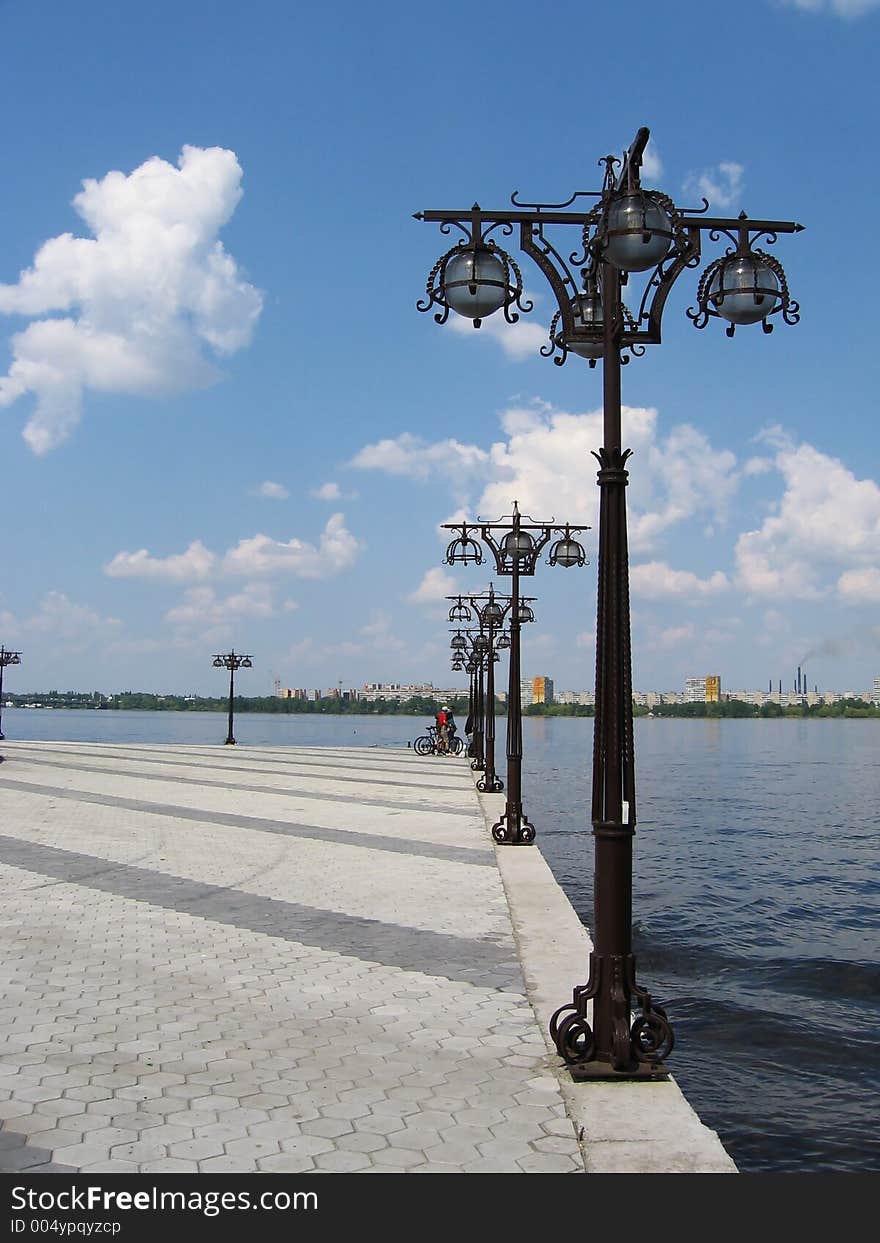 Bay river Dniepr in Dniepropetrovsk,Ukraine