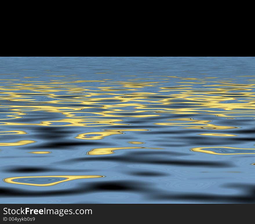 Computer generated sea pattern with black sky. Computer generated sea pattern with black sky.