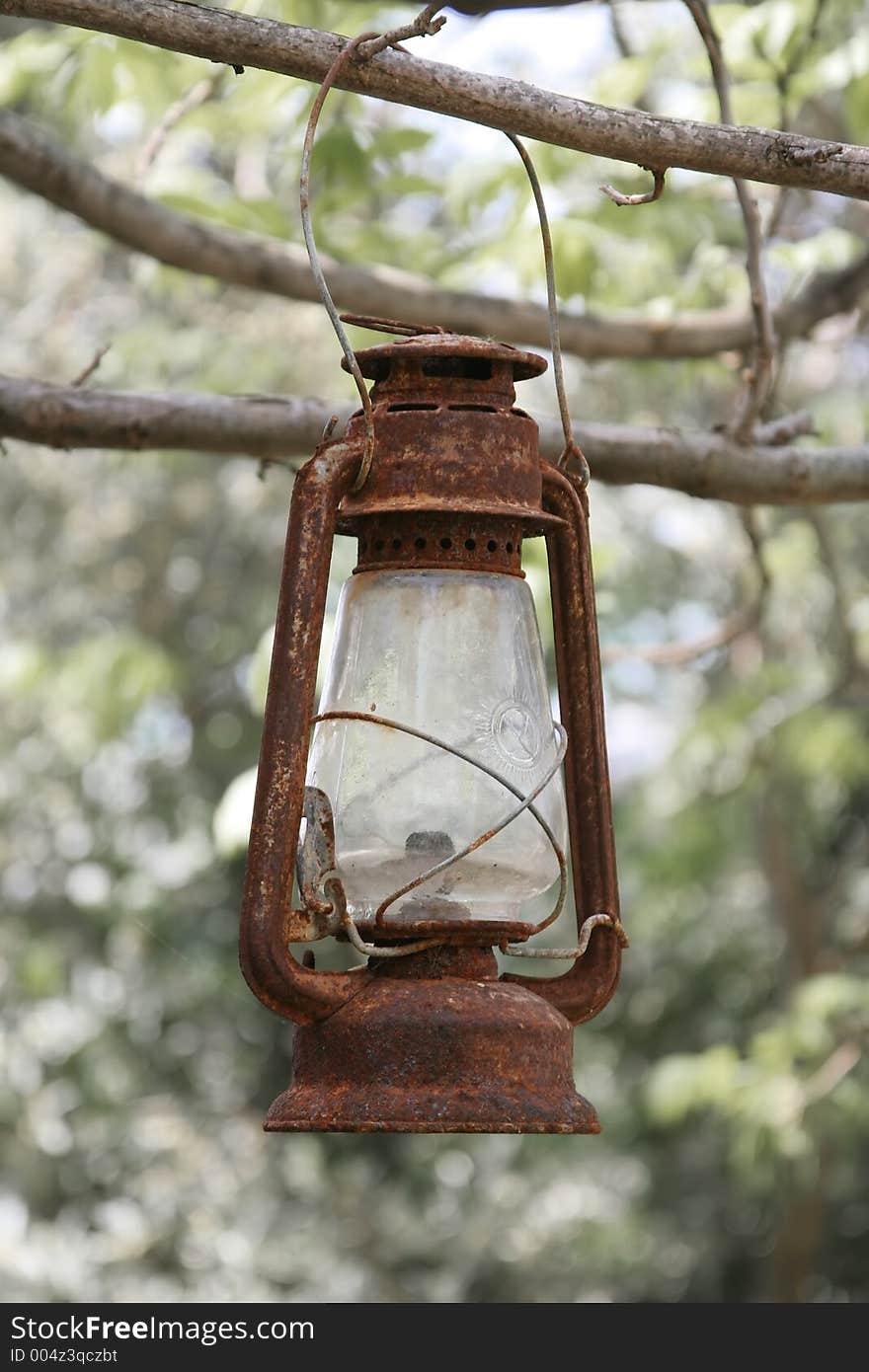 Old rusty lantern