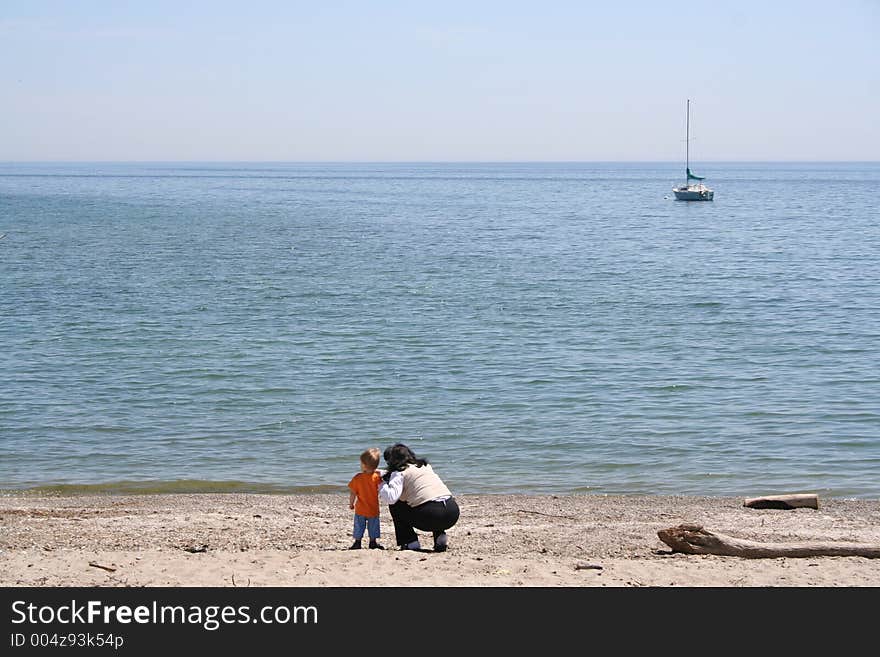 On the beach