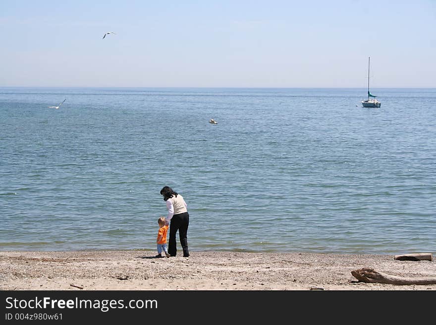 On the beach