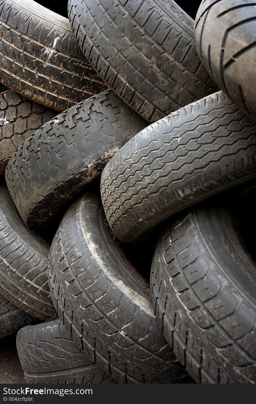 Stack of Old tyre