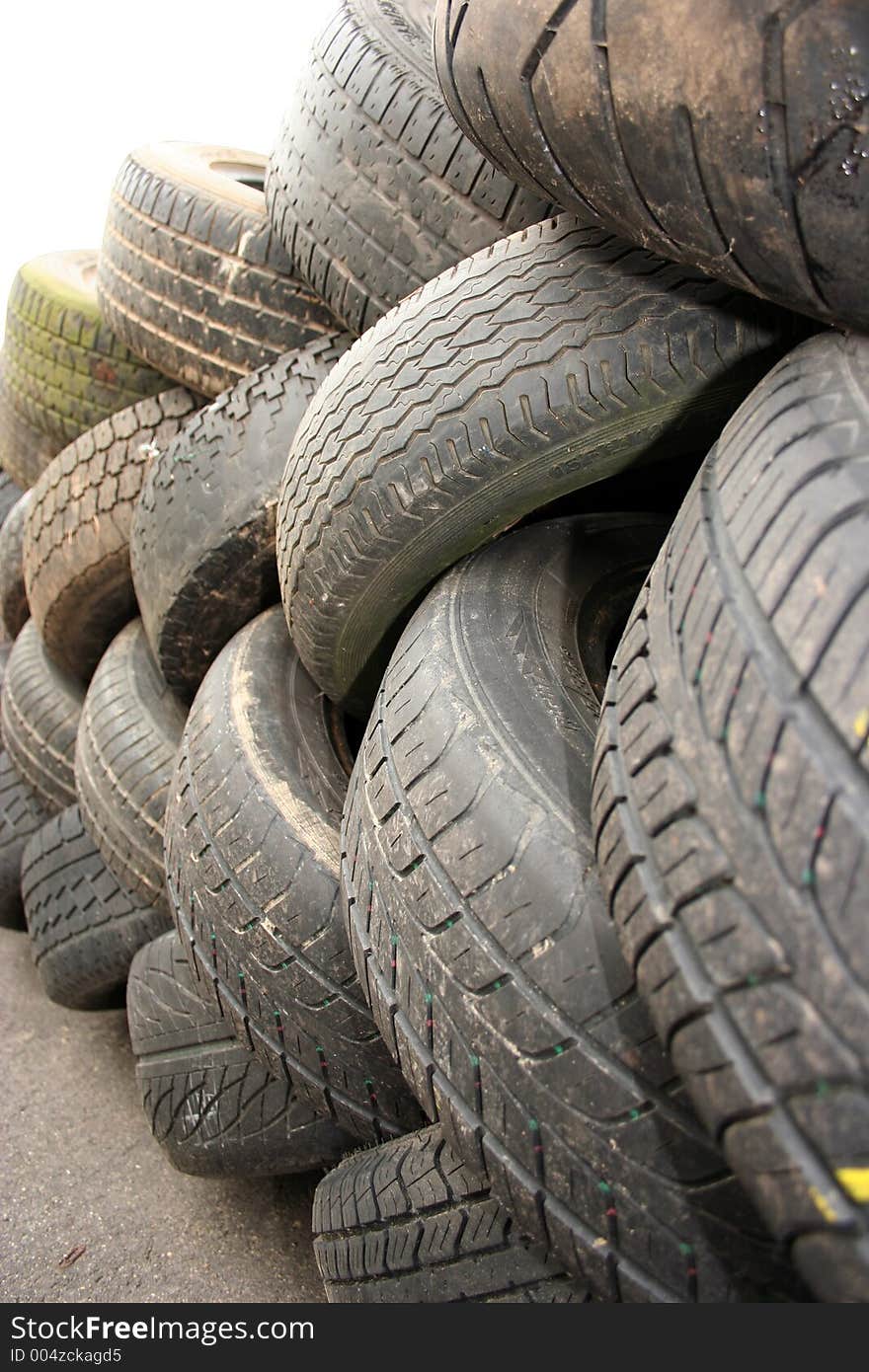 Stack of Old tyre