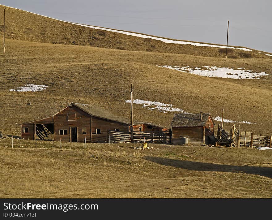 This picture was taken of an abandoned farm on the back roads of central Montana. This picture was taken of an abandoned farm on the back roads of central Montana.