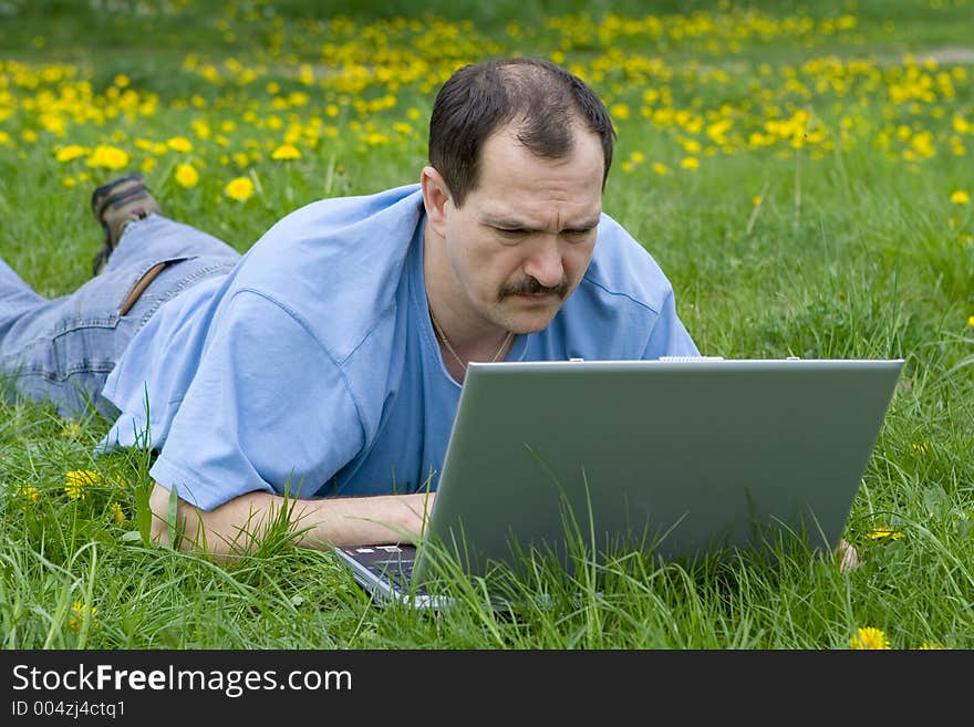 Man with notebook