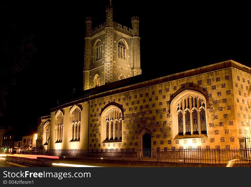 Floodlit Church. Floodlit Church