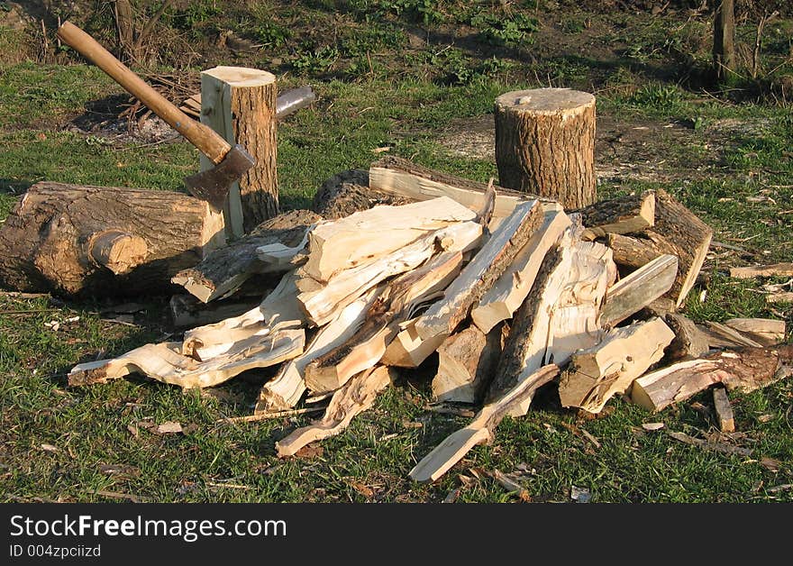 Axe, firewood