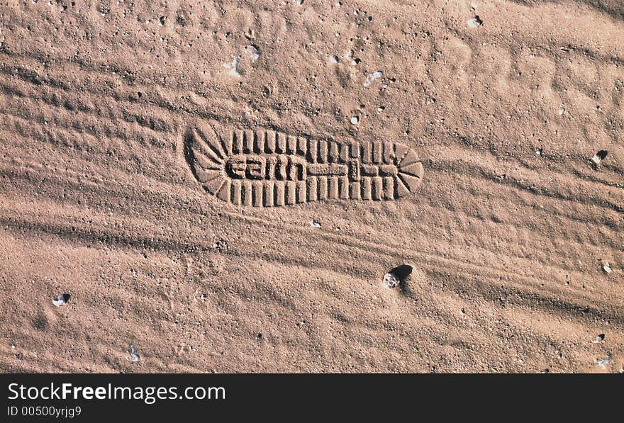 Shoe in sand