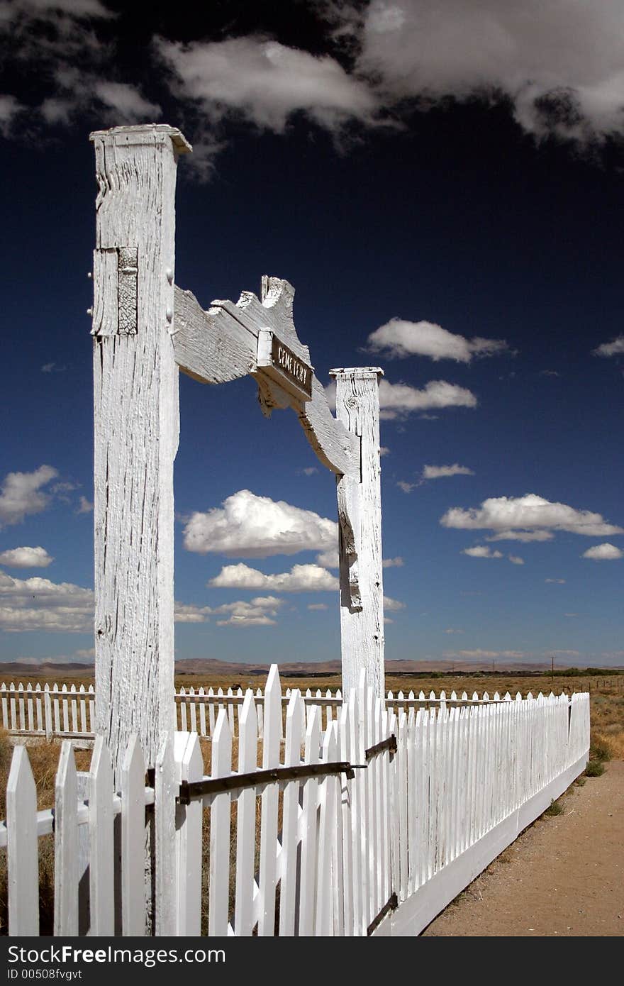 A small cemetery in the middle of the high desert (Fort Churchill, Nevada). A small cemetery in the middle of the high desert (Fort Churchill, Nevada)