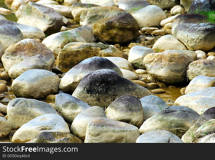 Rocks at riverside.