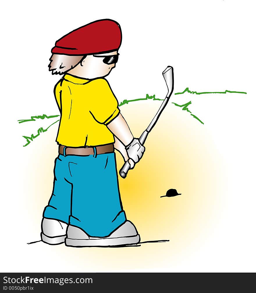 Golfer Cartoon