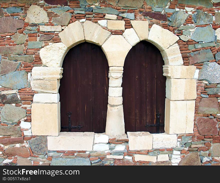 A detail from a house in Fikardou, Cyprus. A detail from a house in Fikardou, Cyprus