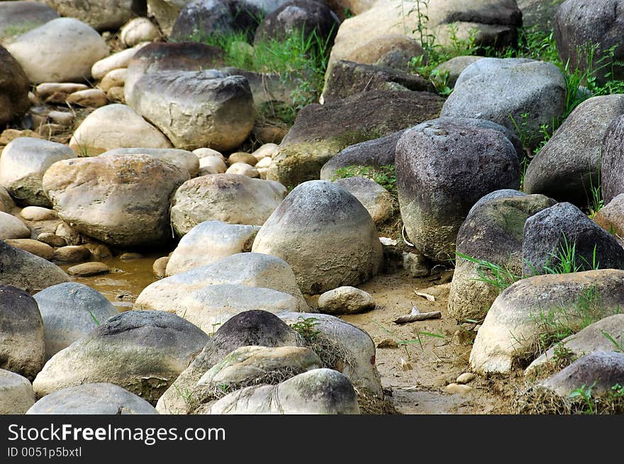 Rocks at riverside