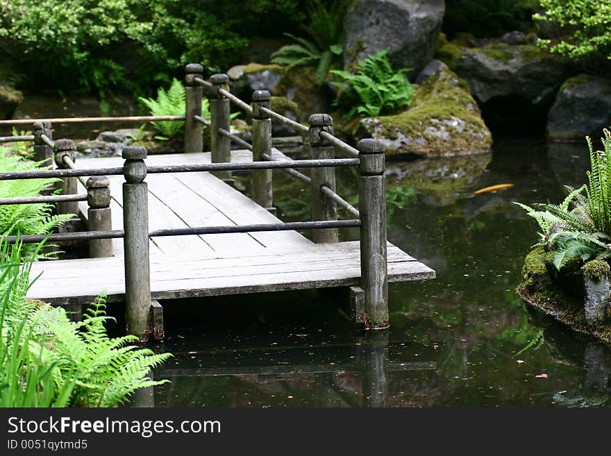 A wooden pathway