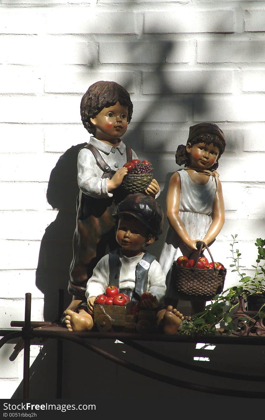 Puppets in a garden of the old town of Bourtange Netherlands. Puppets in a garden of the old town of Bourtange Netherlands