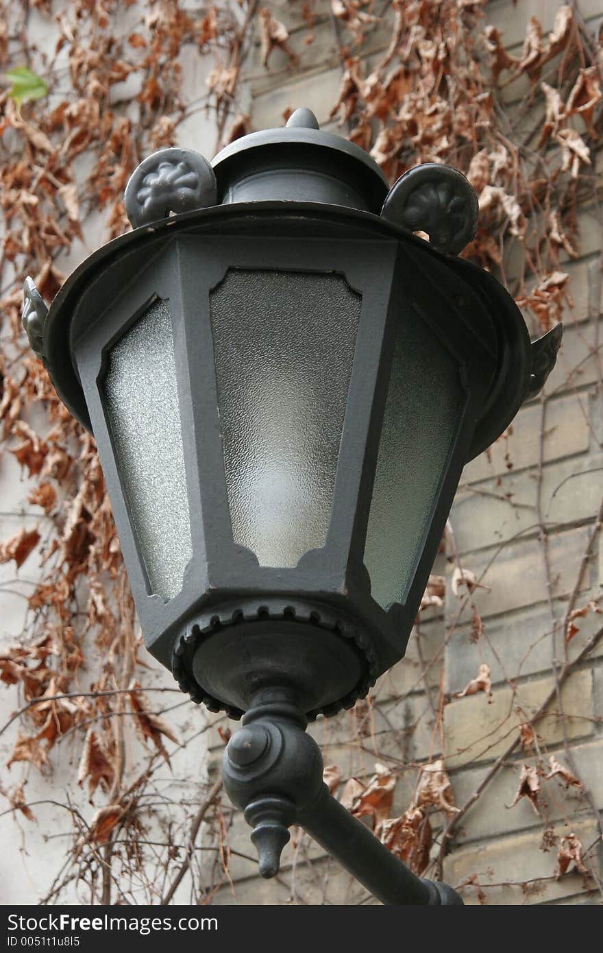 Lamp post light in closeup