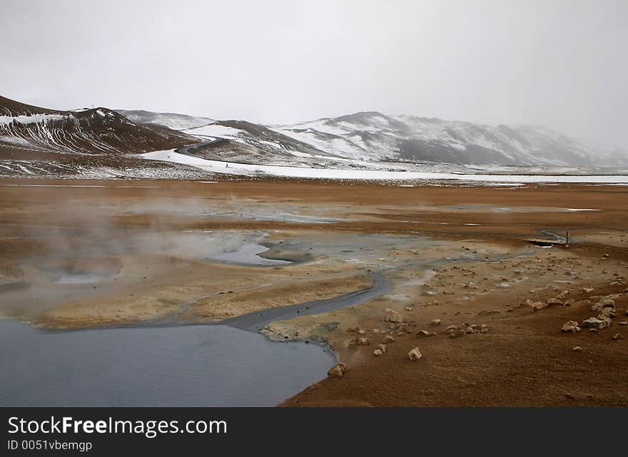 Geothermal field in Iceland. Geothermal field in Iceland