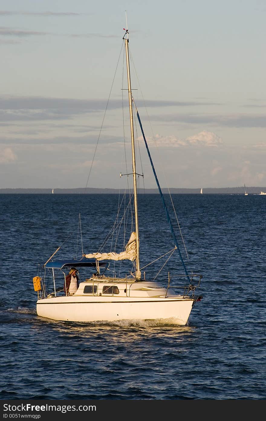 Boat on ocean. Boat on ocean