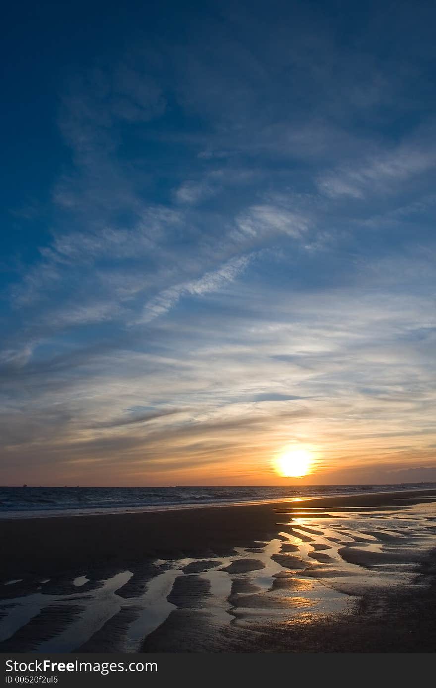 Sunset at beach