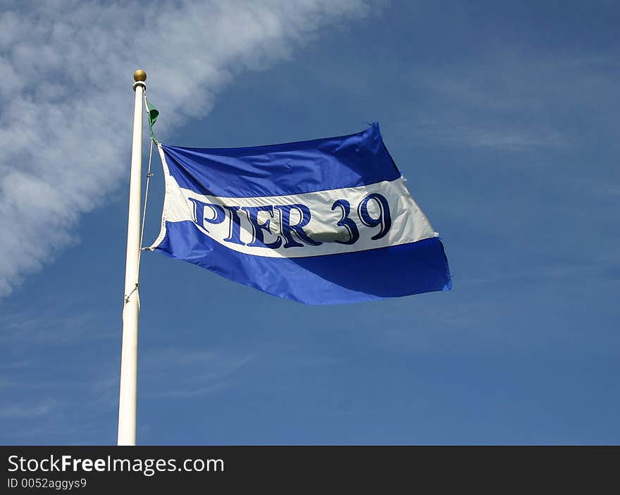 Flag blowing in the wind. Flag blowing in the wind.