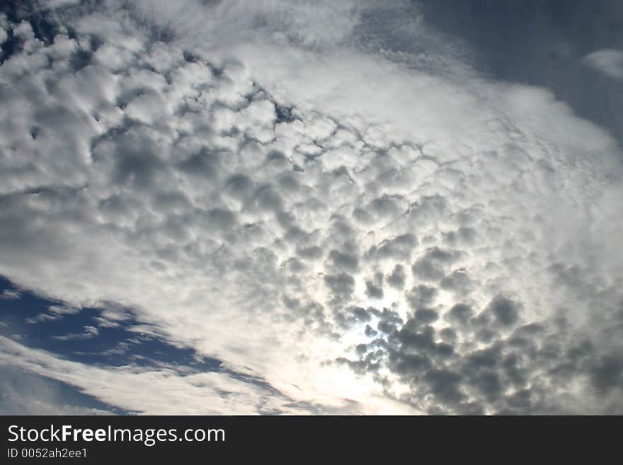 Clouds backlit by the sun. Clouds backlit by the sun.