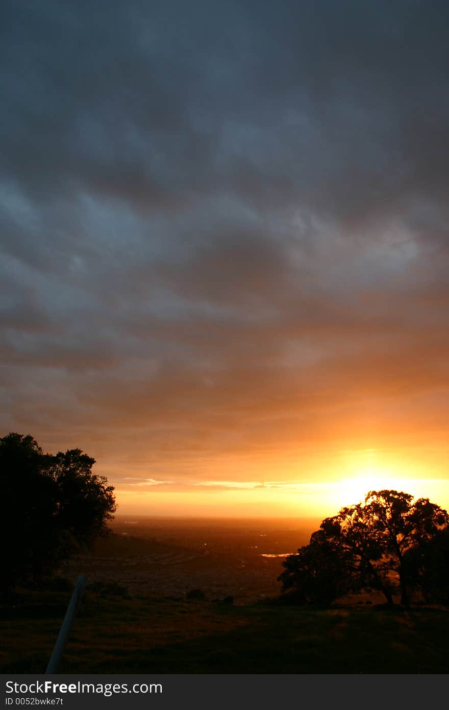 Sunset with trees. Sunset with trees.