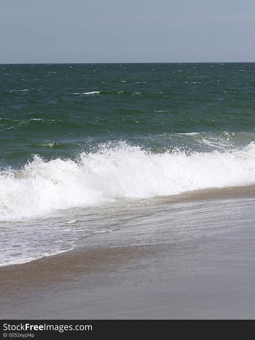 Waves crashing on beach. Waves crashing on beach