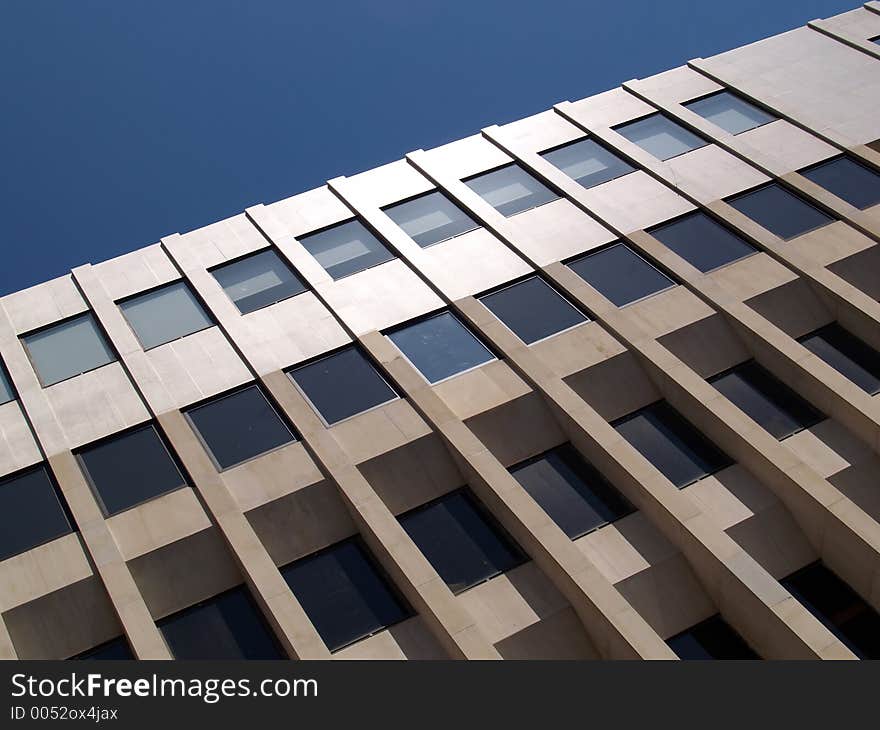 Building and blue sky. Building and blue sky