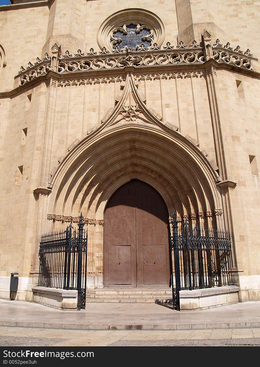 Decorated door of a church