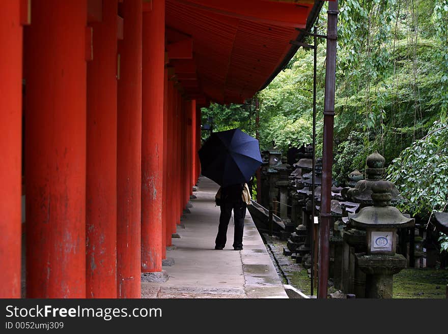 Inside japanese temple. Inside japanese temple