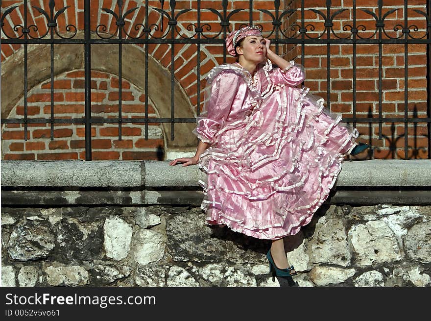 Girl in princess -like dress