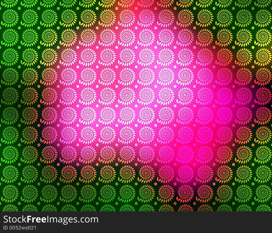 Pink Green Swirls background wallpaper