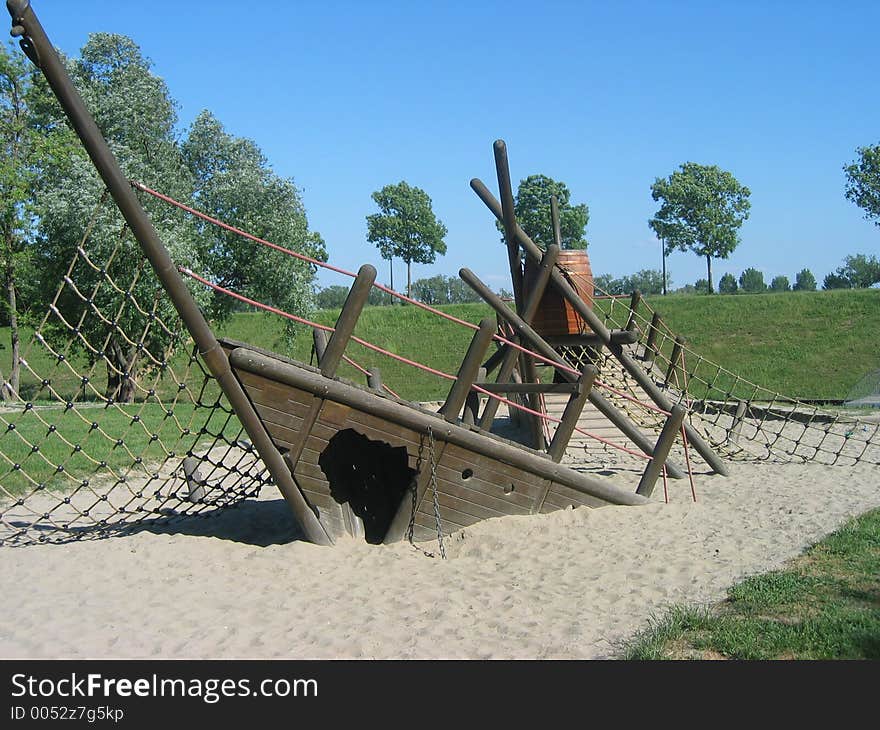 Boat on sand