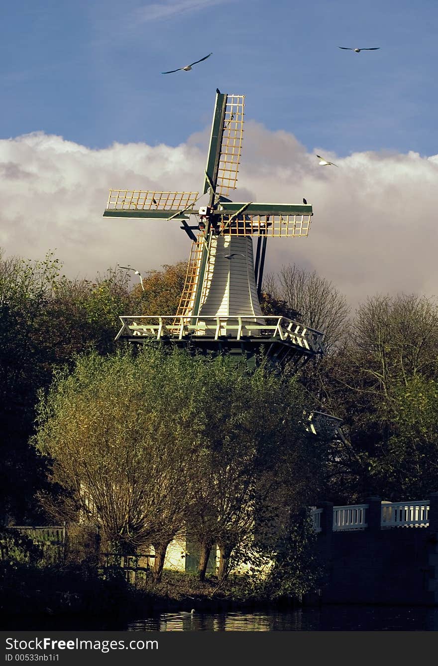 Windmill on a sunny day